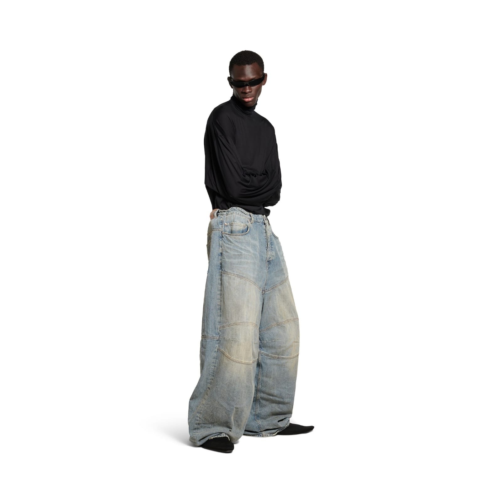 GRECIILOOKS Regular Fit Cotton Trousers Baggy Pants Cargos for Men (GL-TP-1076_Black_S)