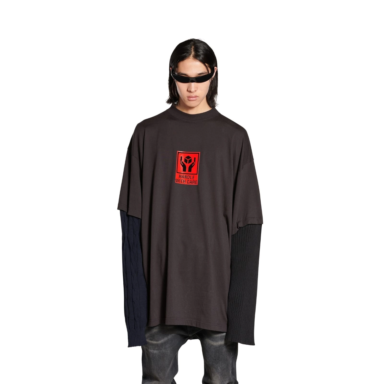 Men's Letter Printed Pocket Front Drawstring Hoodie