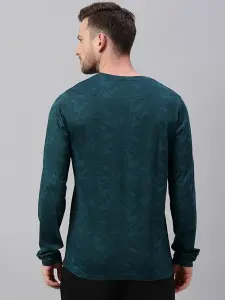 Urbano Fashion Men's Printed Full Sleeve Slim Fit Cotton T-Shirt